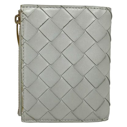 Bottega Veneta Bifold Wallet Maxi Intrecciato Cassette Leather Compact Ivory — view 2