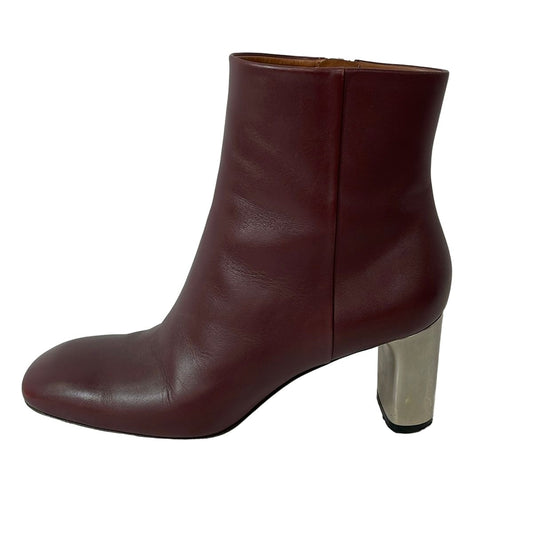 Celine Boots Bordeaux Leather