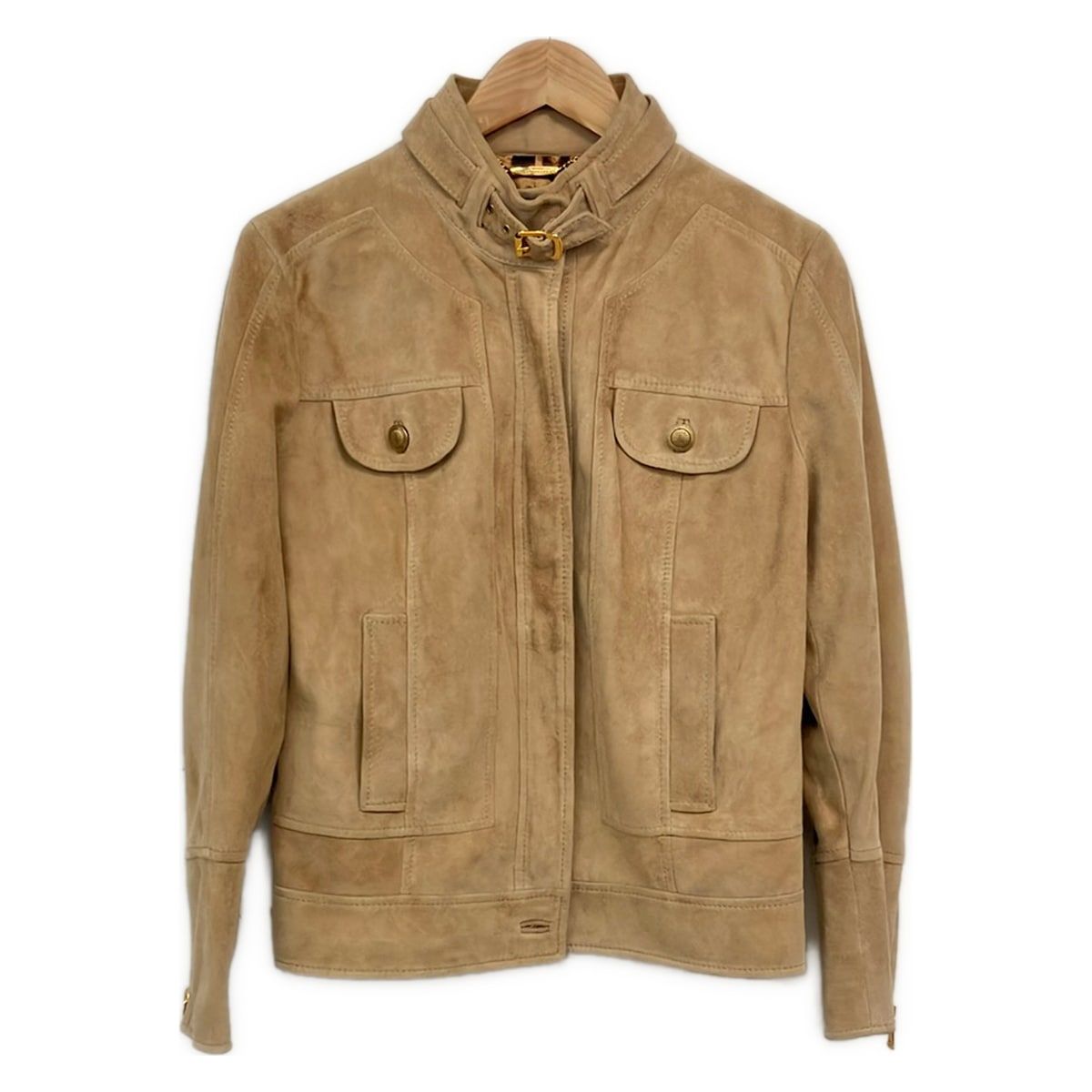 Dolce & Gabbana Rider's Jacket Beige Suede 46