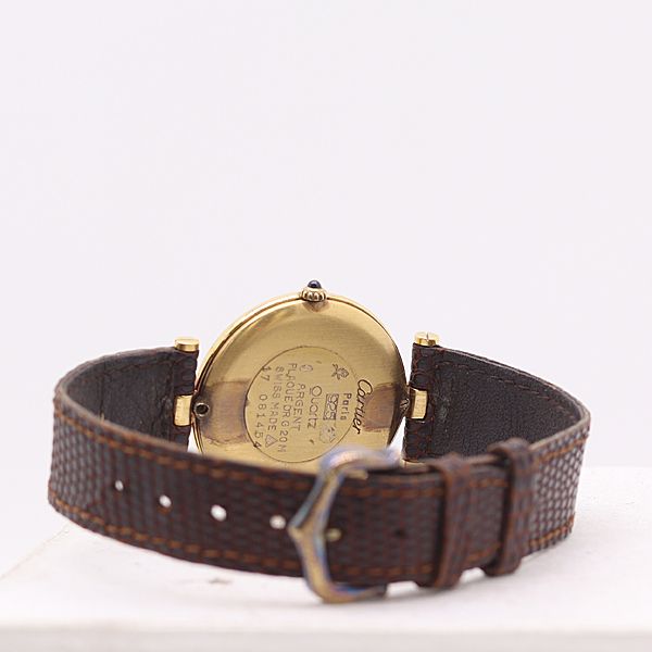Cartier Must Vendome Vermeil 17 Striped Dial Watch — view 4