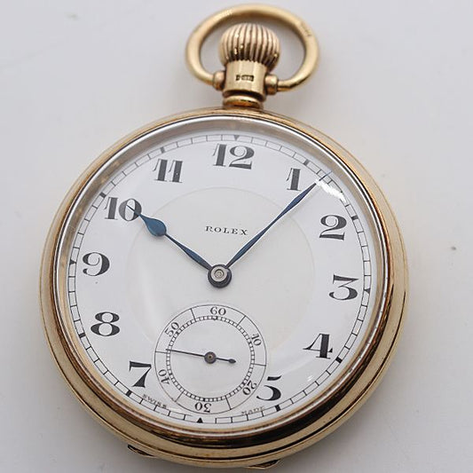 Rolex 54 Number 15 Stone Manual Wind White Dial Small Seconds Total Pocket Watch
