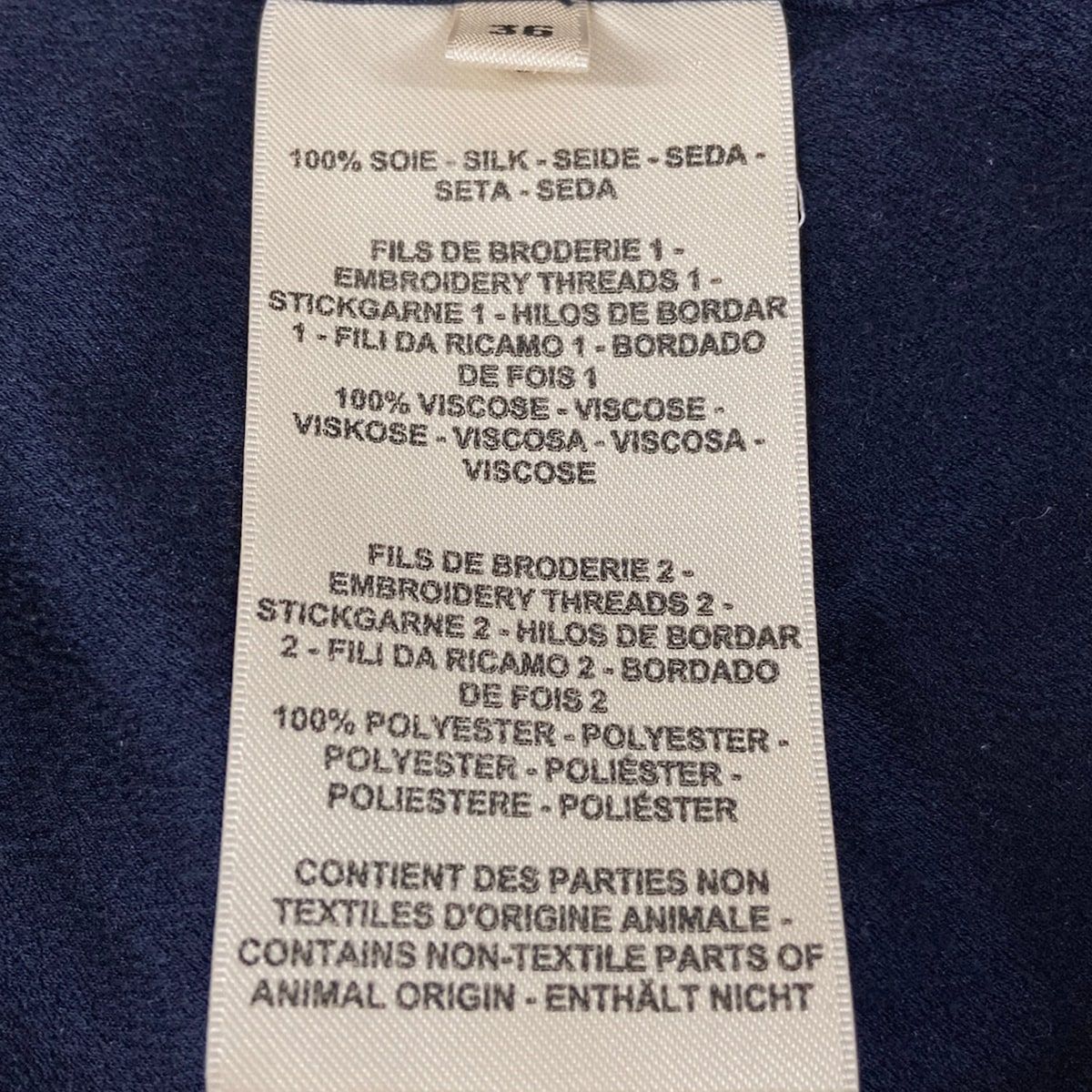 Hermes Dress S Dark Navy Silk 36 — view 4