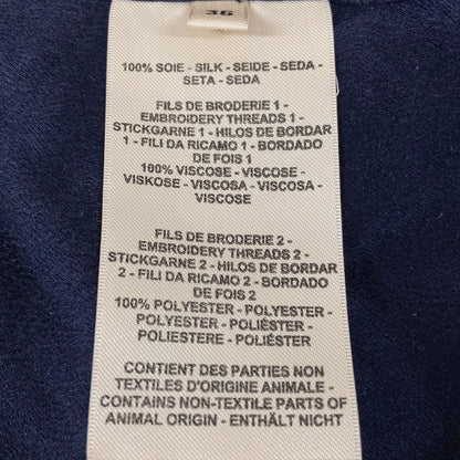 Hermes Dress S Dark Navy Silk 36 — view 4