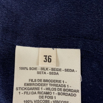 Hermes Dress S Dark Navy Silk 36 — view 5