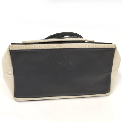 Balenciaga Navy Cabas S Handbag Canvas Ivory Black — view 5