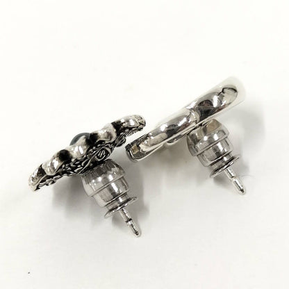 Gucci Double G Flower Stud Earrings Plated Silver — view 5