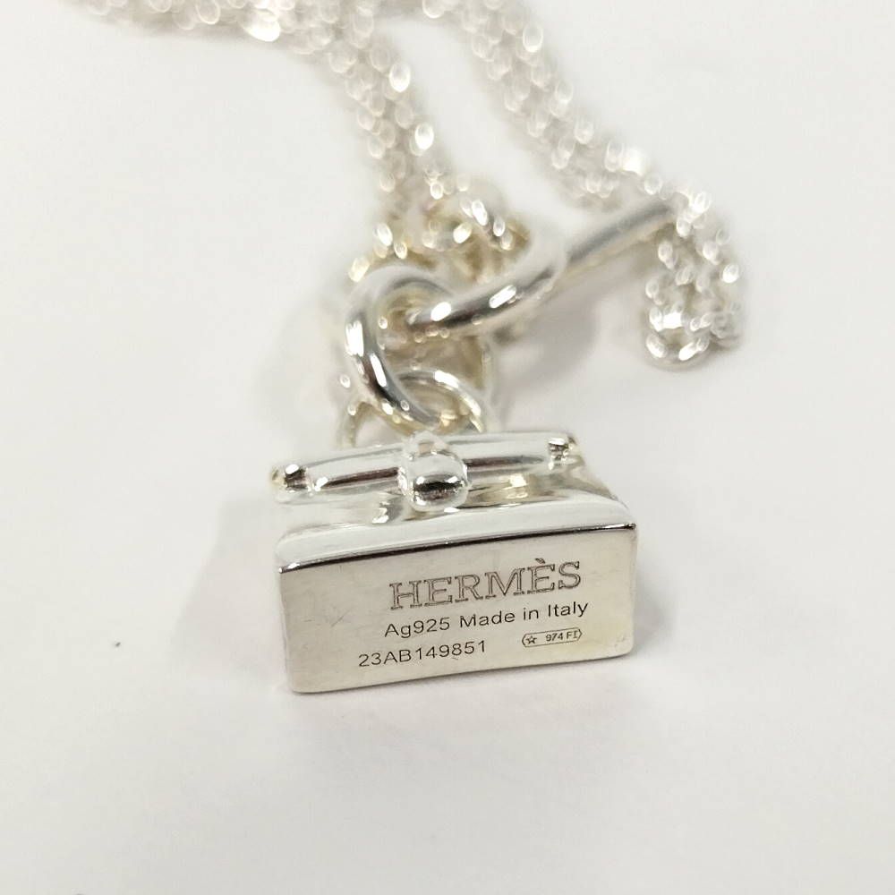 Hermes Amulette Kelly Necklace Silver — view 5