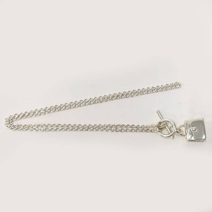 Hermes Amulette Kelly Necklace Silver — view 3
