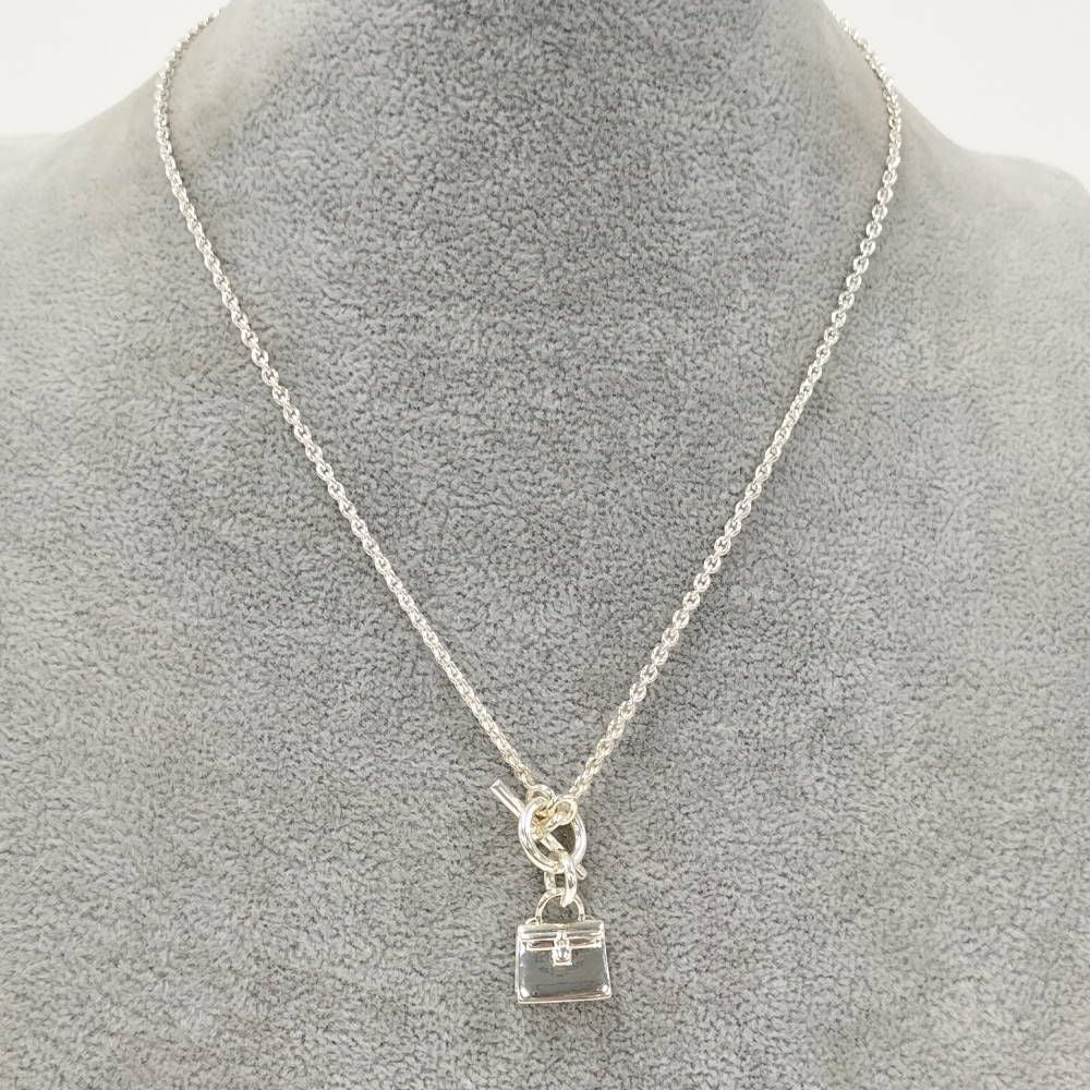 Hermes Amulette Kelly Necklace Silver — view 6