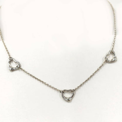 Tiffany & Co Open Heart Necklace Elsa Peretti Silver