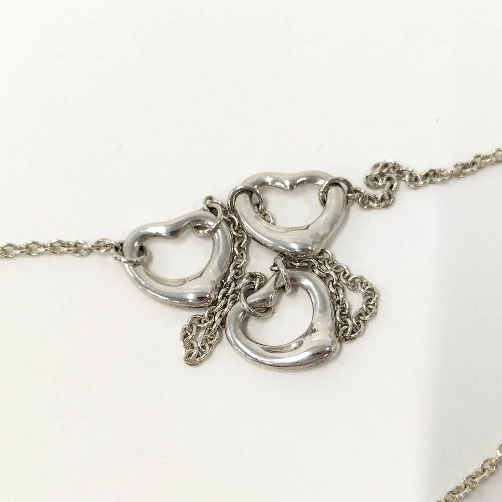 Tiffany & Co Open Heart Necklace Elsa Peretti Silver — view 4