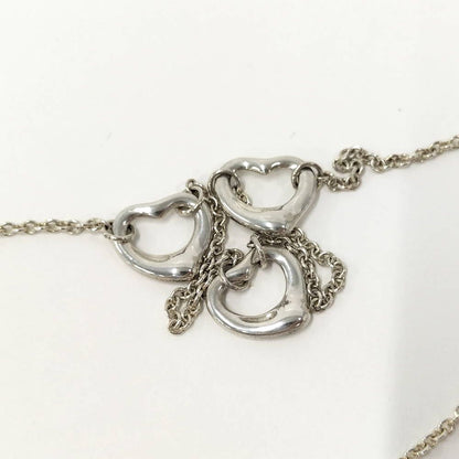 Tiffany & Co Open Heart Necklace Elsa Peretti Silver — view 4