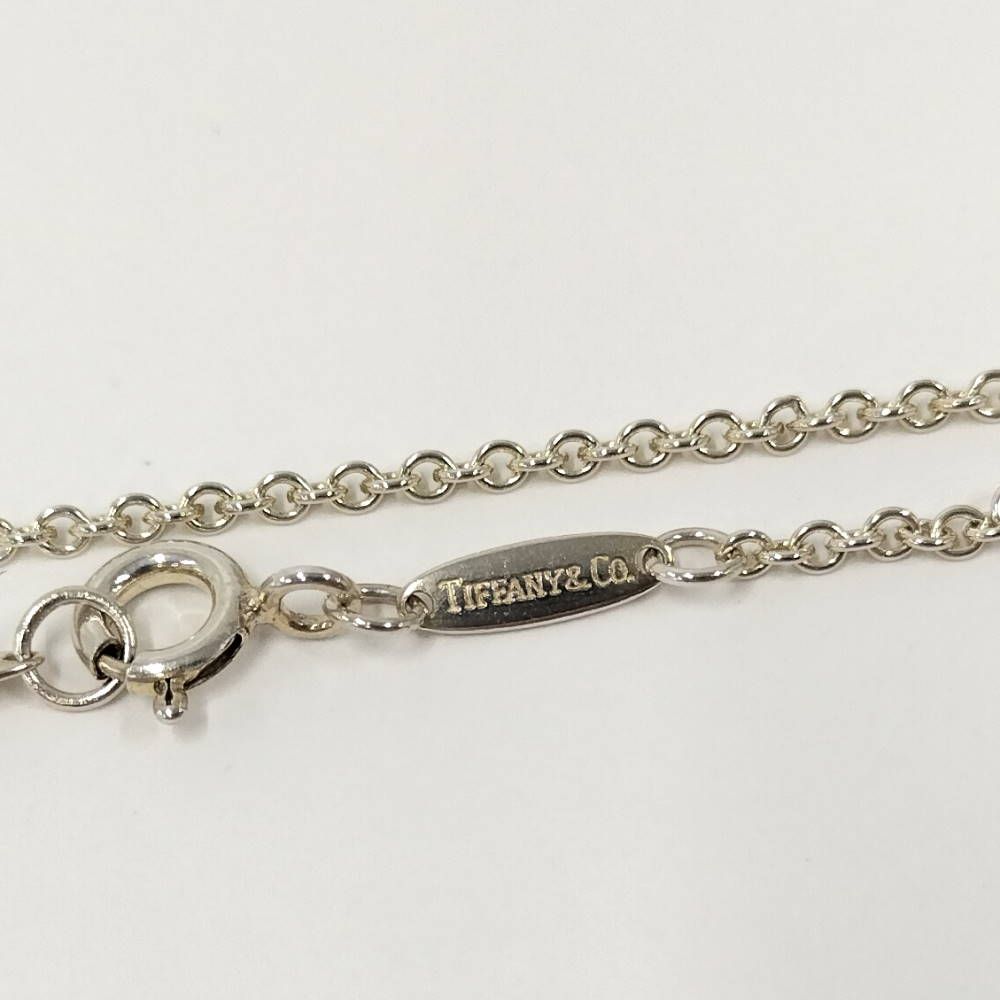 Tiffany & Co Open Heart Necklace Elsa Peretti Silver — view 6