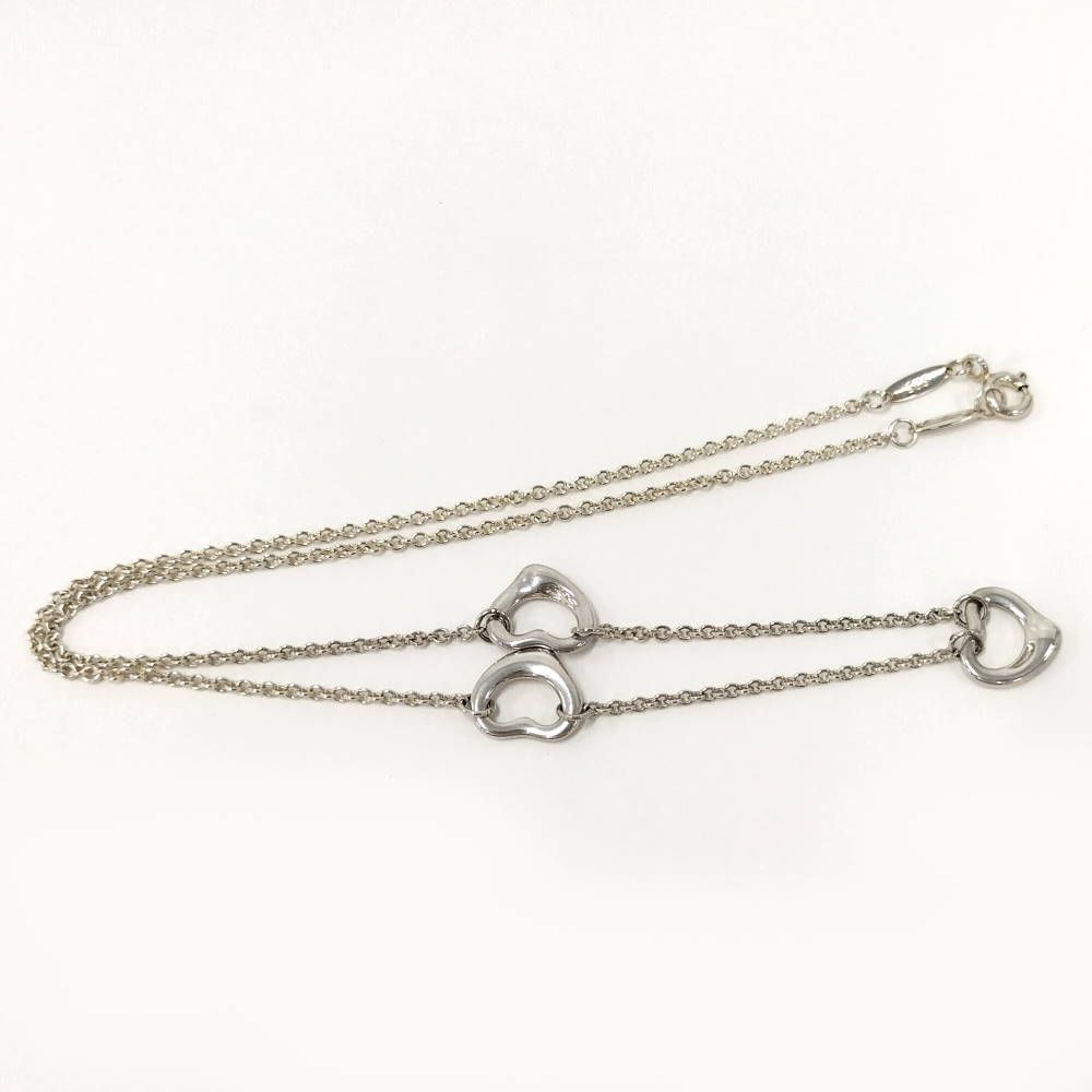 Tiffany & Co Open Heart Necklace Elsa Peretti Silver — view 3