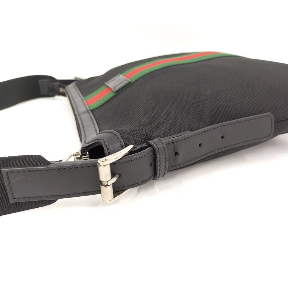Gucci Messenger Bag Sherry Nylon Canvas Black — view 5