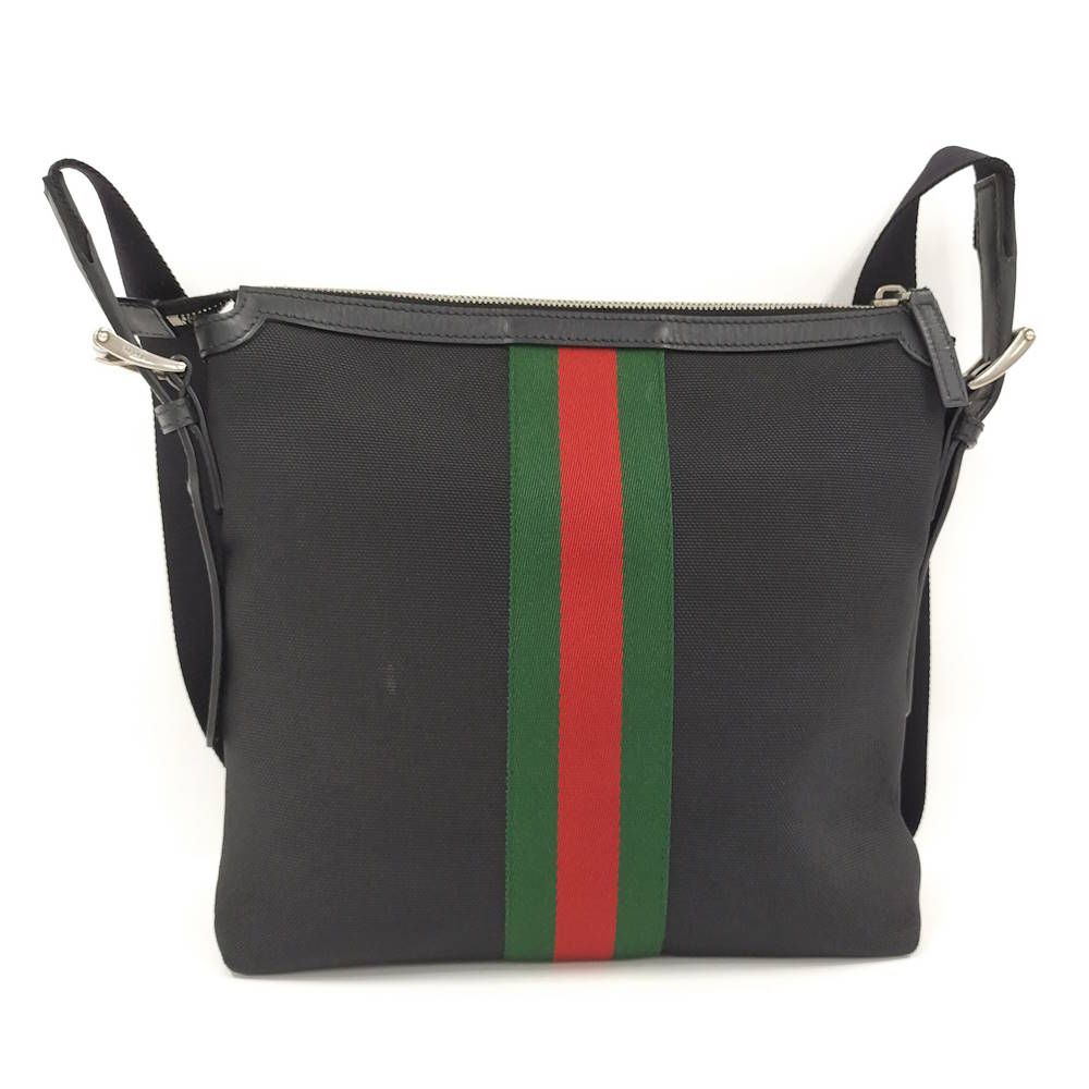 Gucci Messenger Bag Sherry Nylon Canvas Black — view 2
