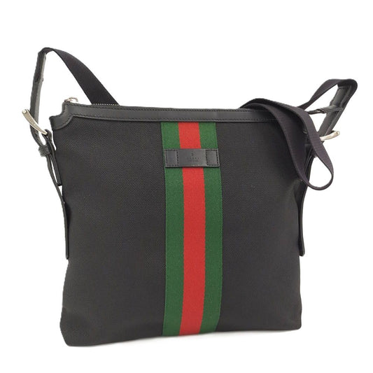 Gucci Messenger Bag Sherry Nylon Canvas Black