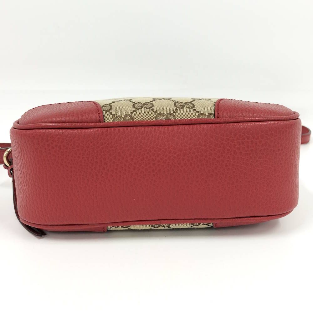 Gucci Shoulder Bag GG Canvas Red Brown — view 6