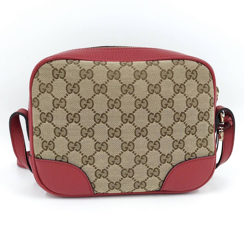 Gucci Shoulder Bag GG Canvas Red Brown — view 2