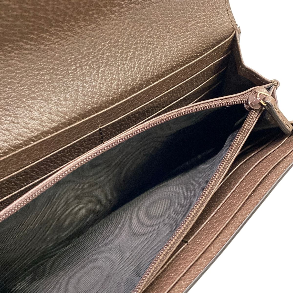 Gucci Wallet Ophidia Continental Dark Brown Red Green Sherry Line — view 5