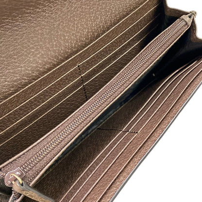 Gucci Wallet Ophidia Continental Dark Brown Red Green Sherry Line — view 4