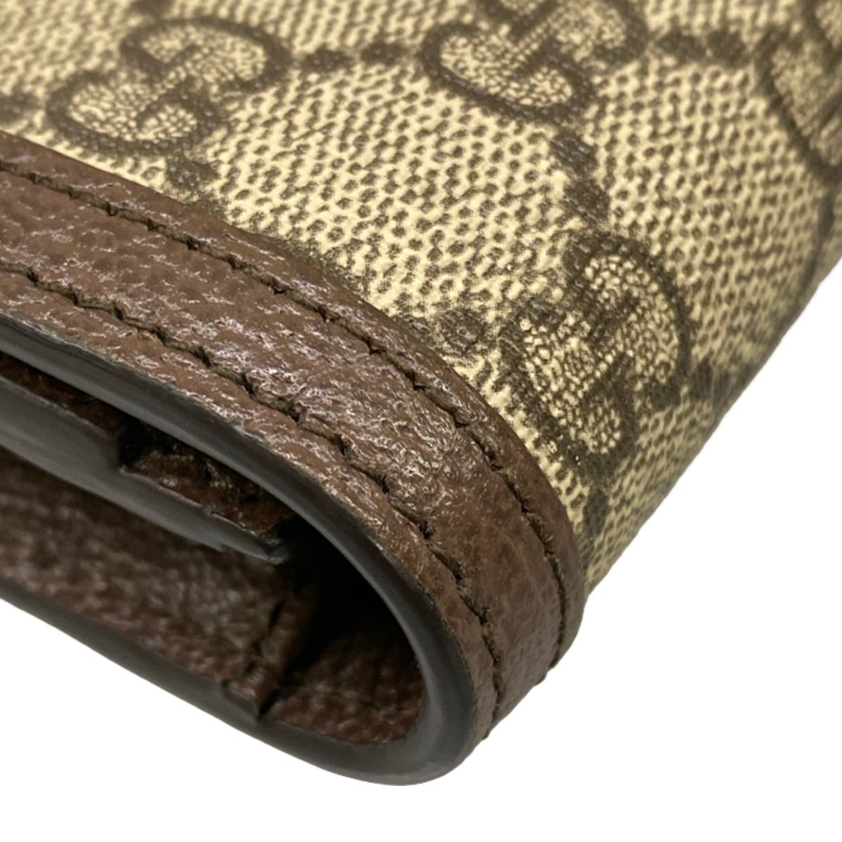 Gucci Wallet Ophidia Continental Dark Brown Red Green Sherry Line — view 8