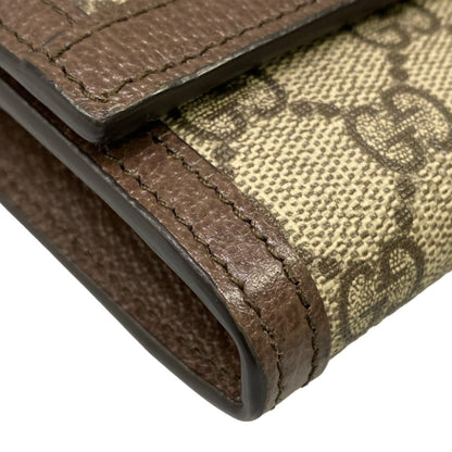 Gucci Wallet Ophidia Continental Dark Brown Red Green Sherry Line — view 7