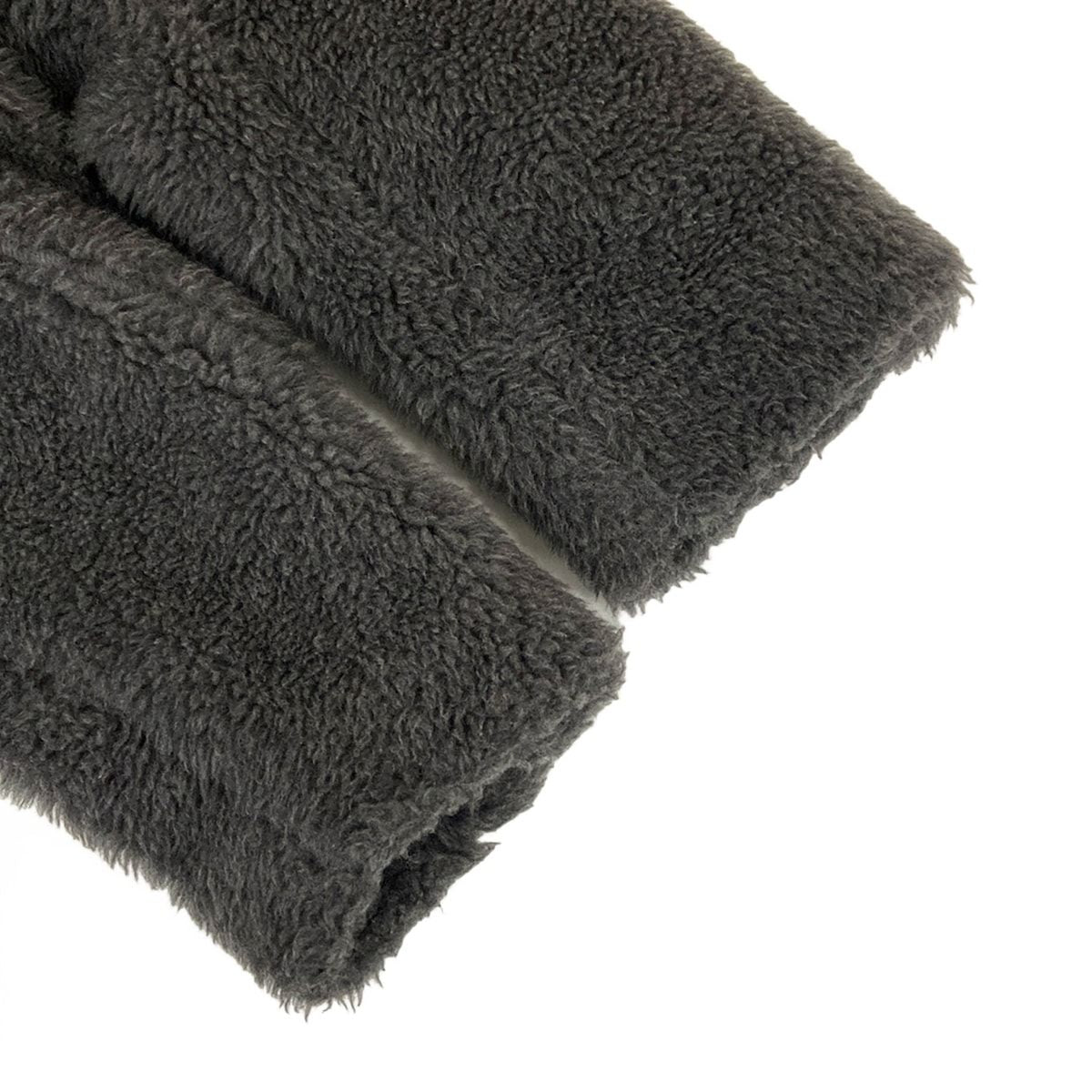 Max Mara Coat Teddy Bear Icon Dark Gray Long Sleeve Winter Wool Alpaca S — view 5