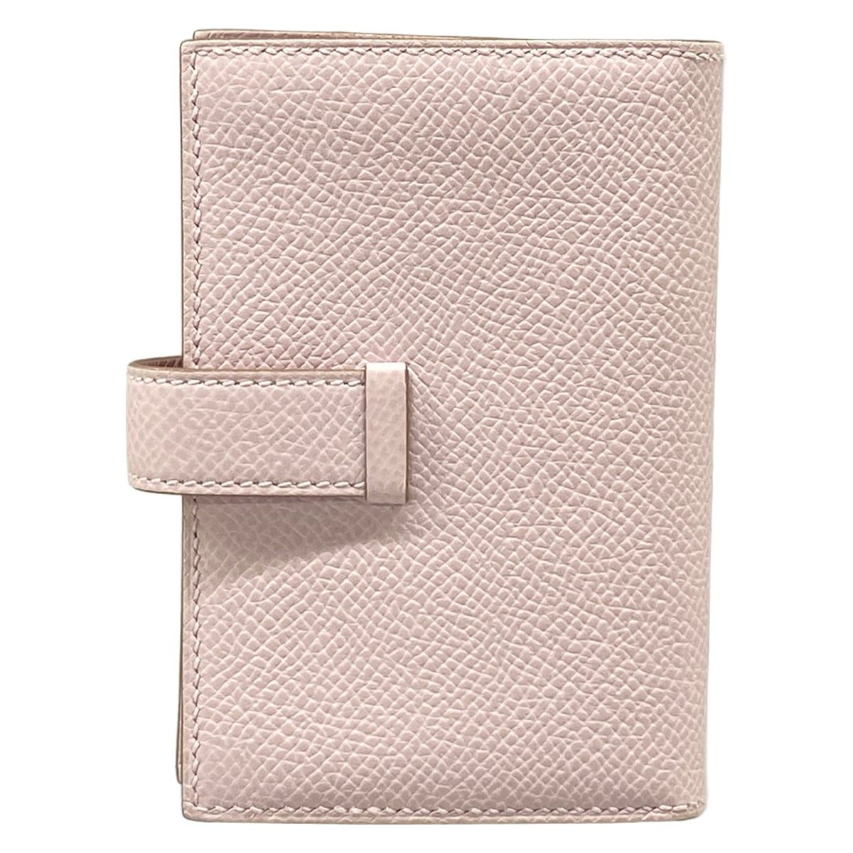 Hermes Coin Purse Bearn Mini Mauve Pale Silver — view 2