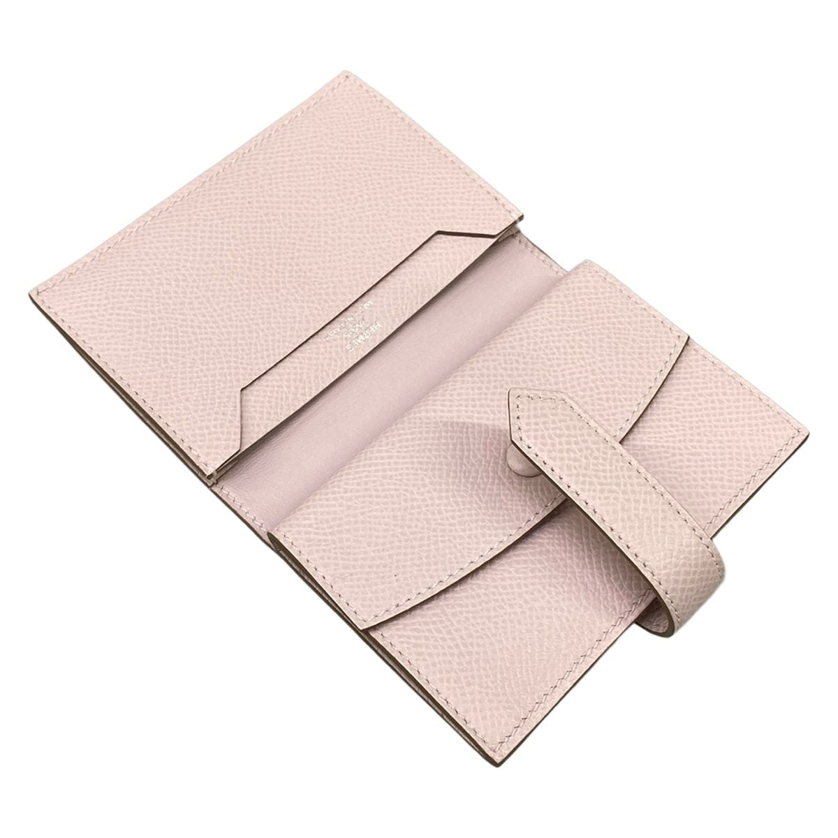 Hermes Coin Purse Bearn Mini Mauve Pale Silver — view 3
