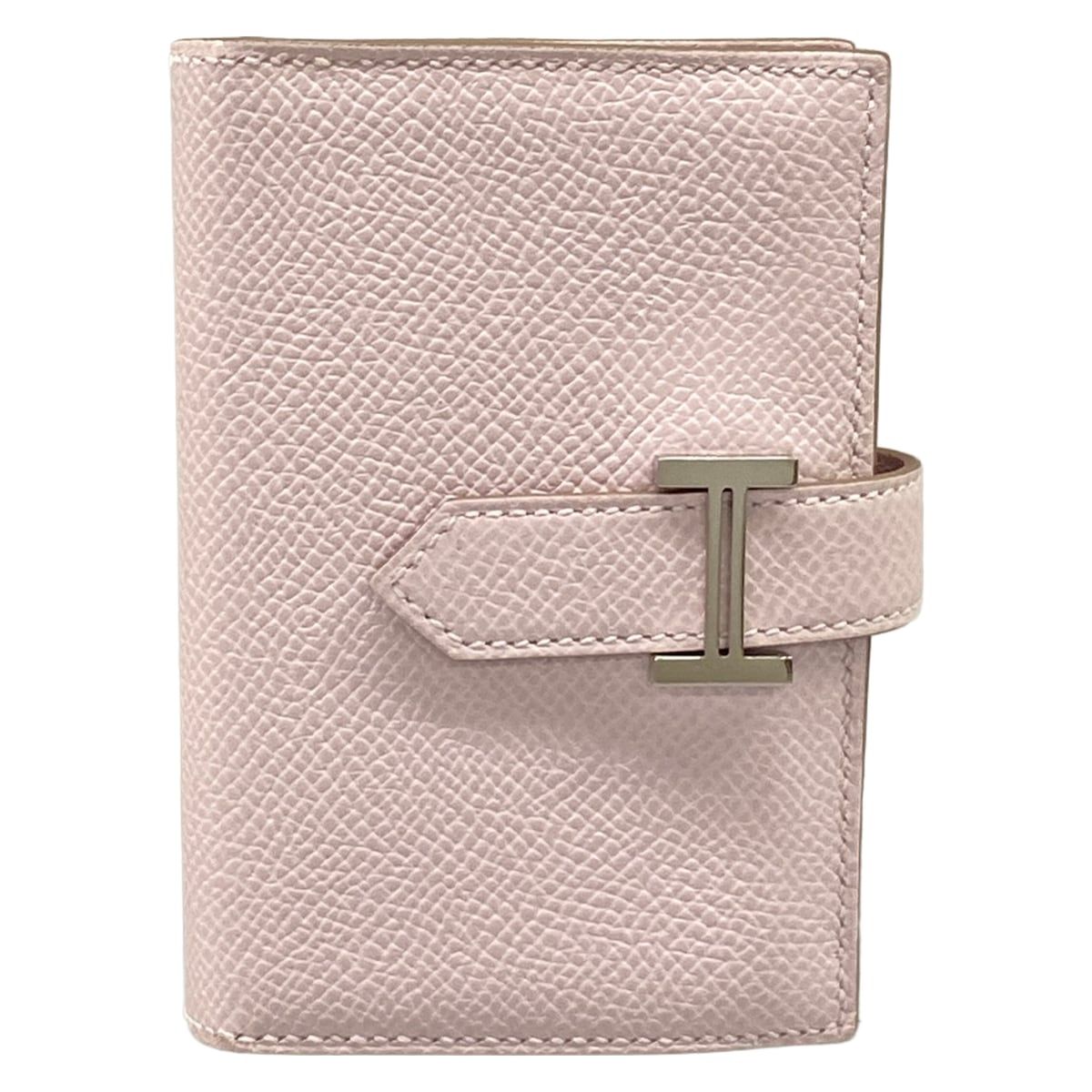 Hermes Coin Purse Bearn Mini Mauve Pale Silver
