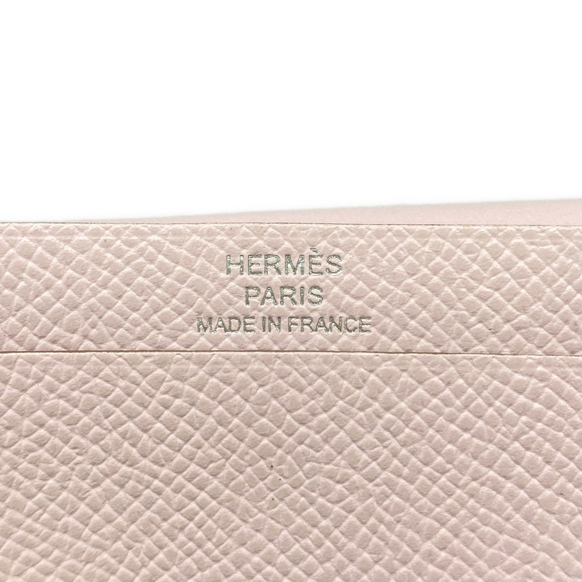 Hermes Coin Purse Bearn Mini Mauve Pale Silver — view 5