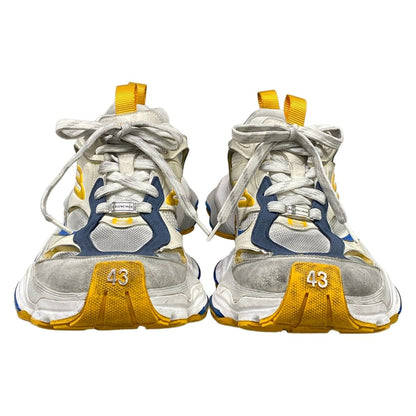 Balenciaga Sneakers White Blue Gray Dark Yellow Leather — view 5