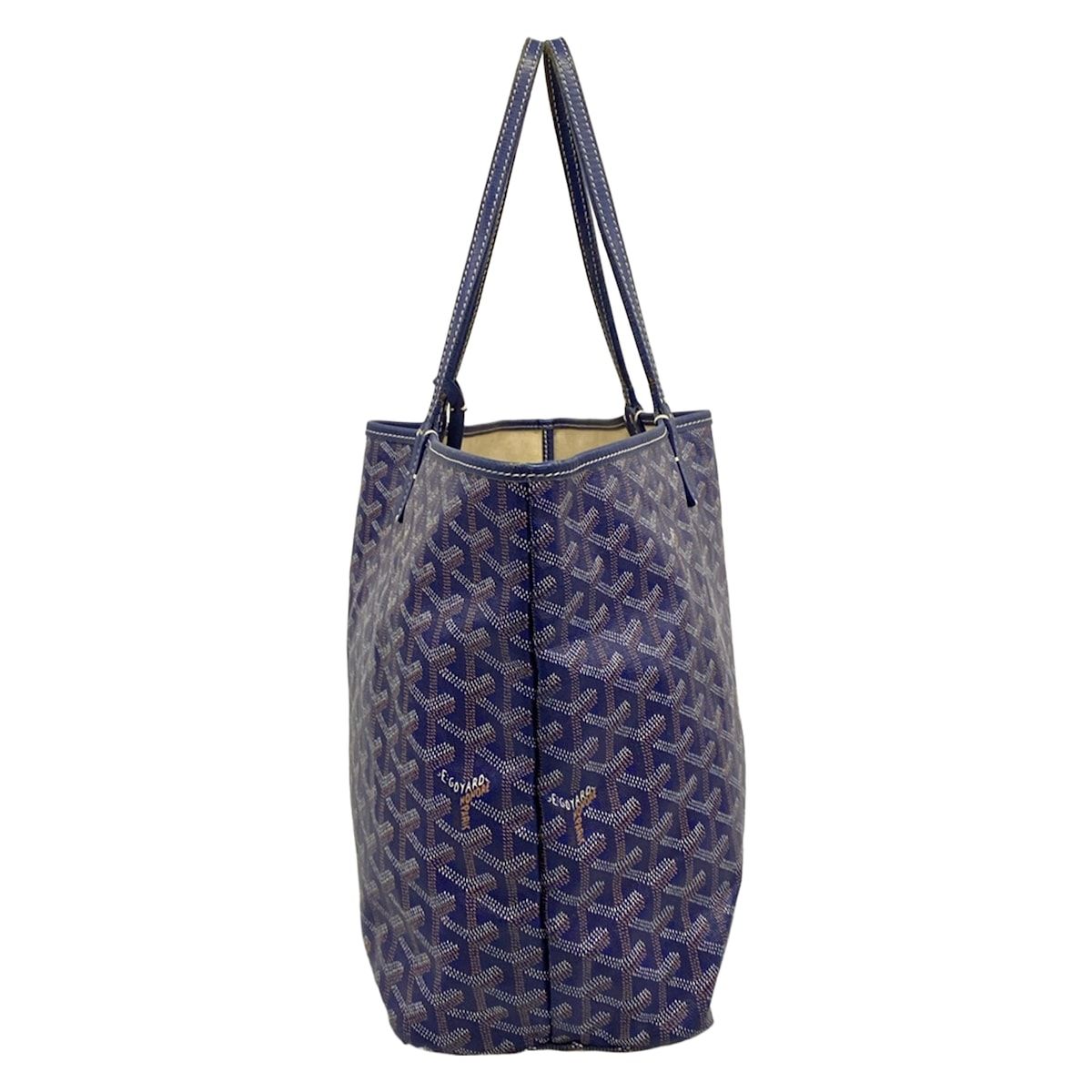 Goyard Tote Bag Saint Louis PM Navy Leather — view 2