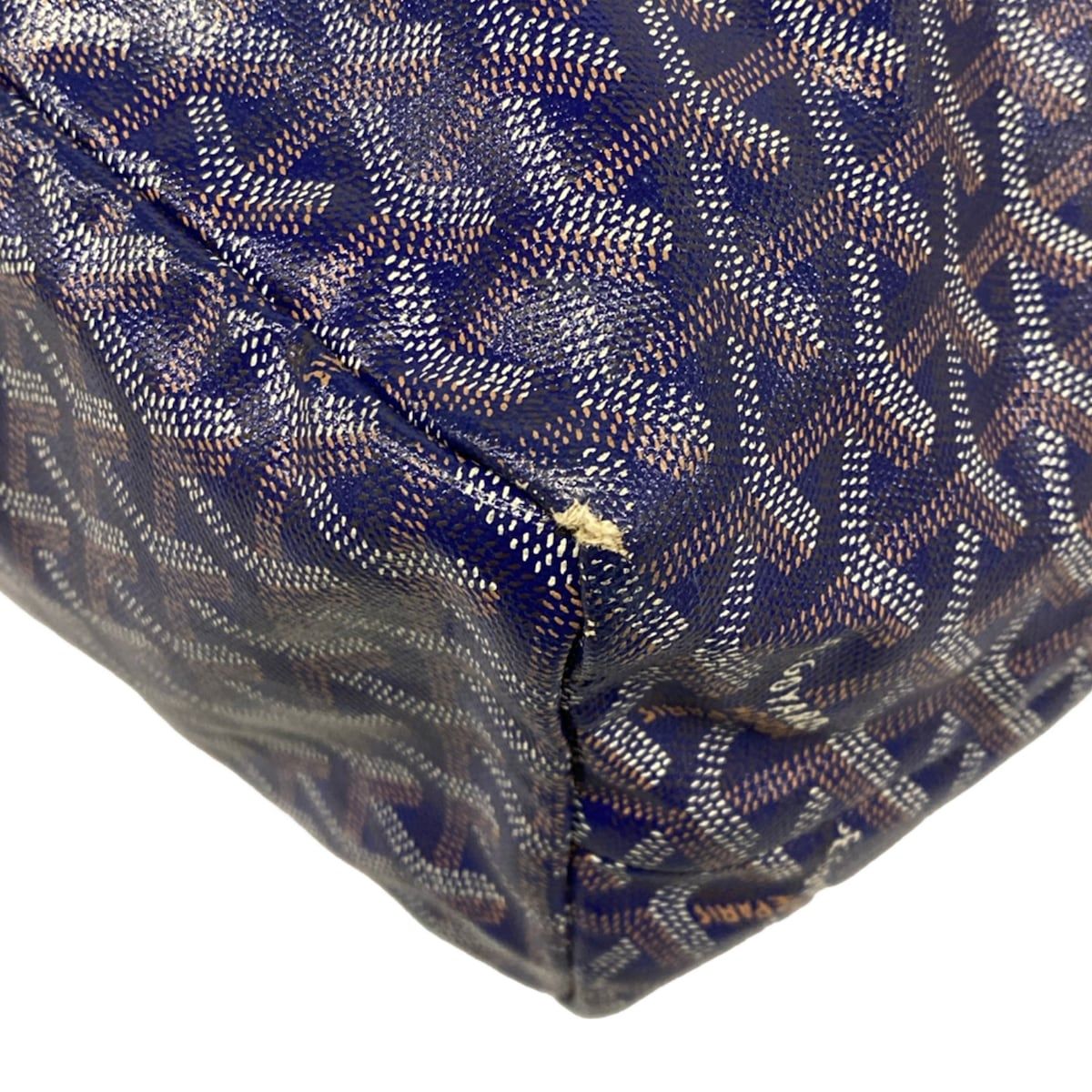 Goyard Tote Bag Saint Louis PM Navy Leather — view 6