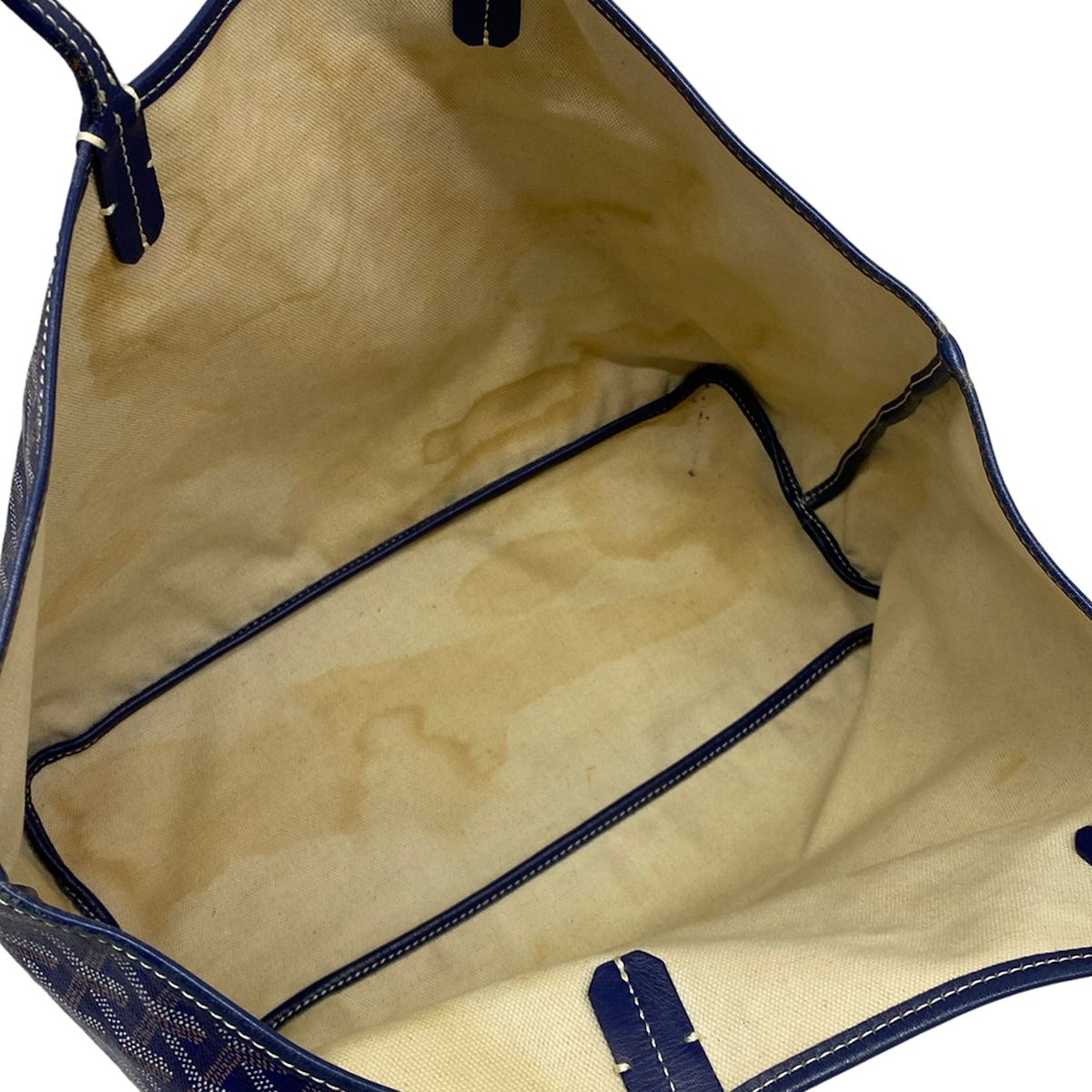Goyard Tote Bag Saint Louis PM Navy Leather — view 7