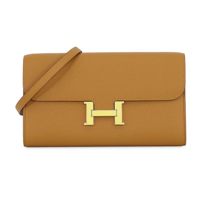 Hermes Wallet Constance to Go Long Sesame Lacquer Epsom