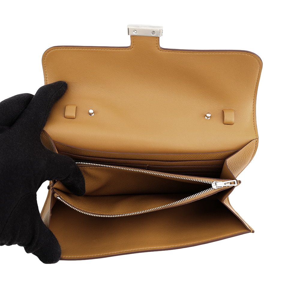 Hermes Wallet Constance to Go Long Sesame Lacquer Epsom — view 5