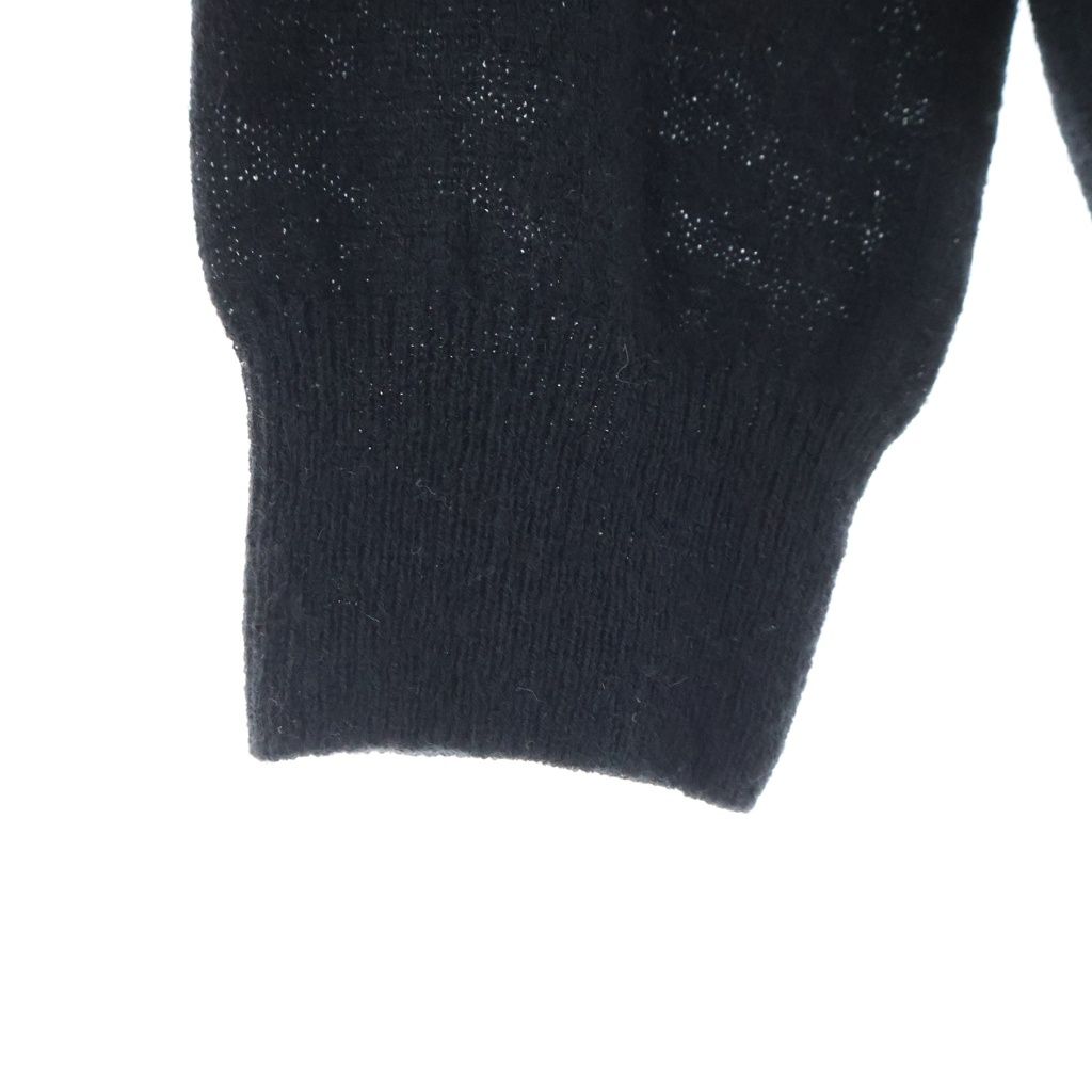 Dior CD Logo Pearl Button Cashmere Knit Sweater Black — view 4