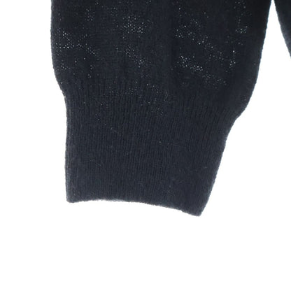 Dior CD Logo Pearl Button Cashmere Knit Sweater Black — view 4