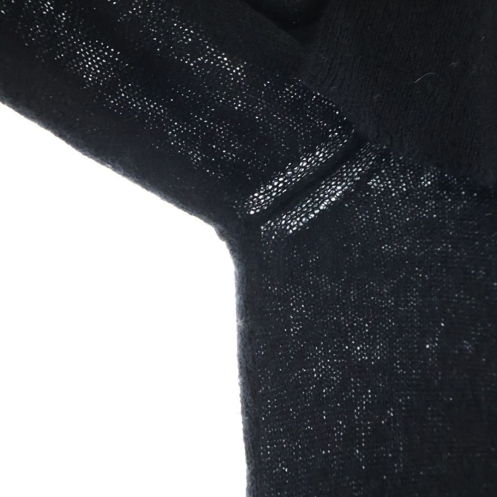 Dior CD Logo Pearl Button Cashmere Knit Sweater Black — view 5