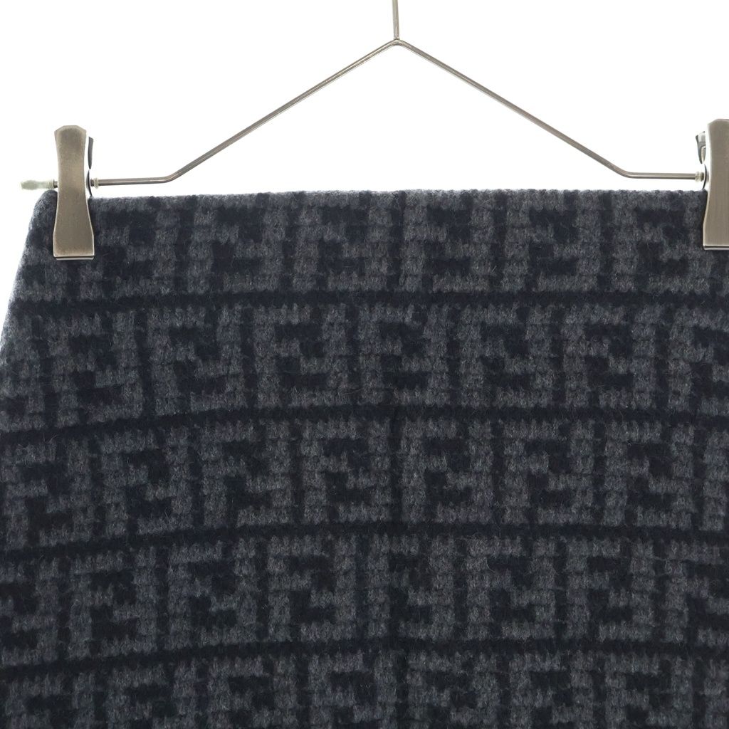 Fendi Zucca Skirt Black Cashmere — view 4