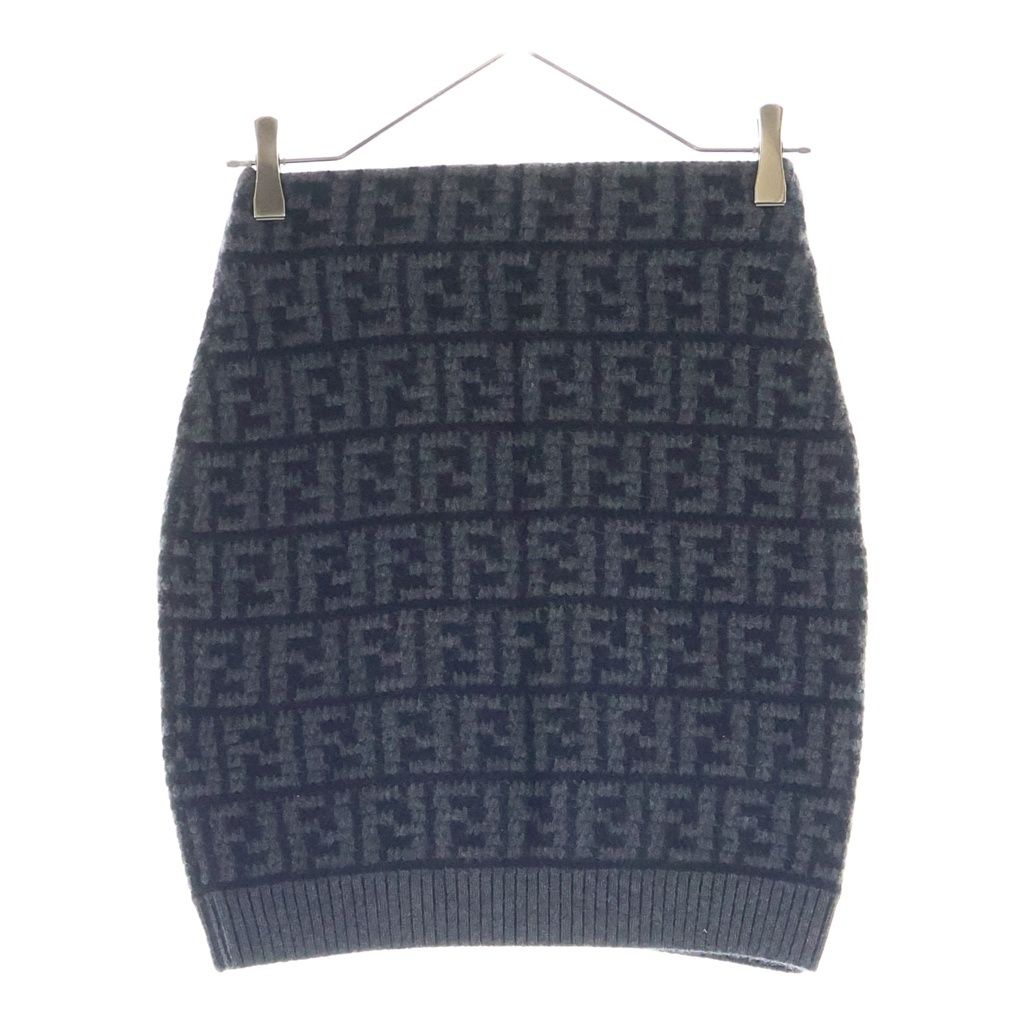 Fendi Zucca Skirt Black Cashmere — view 2