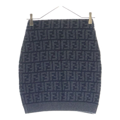 Fendi Zucca Skirt Black Cashmere — view 2