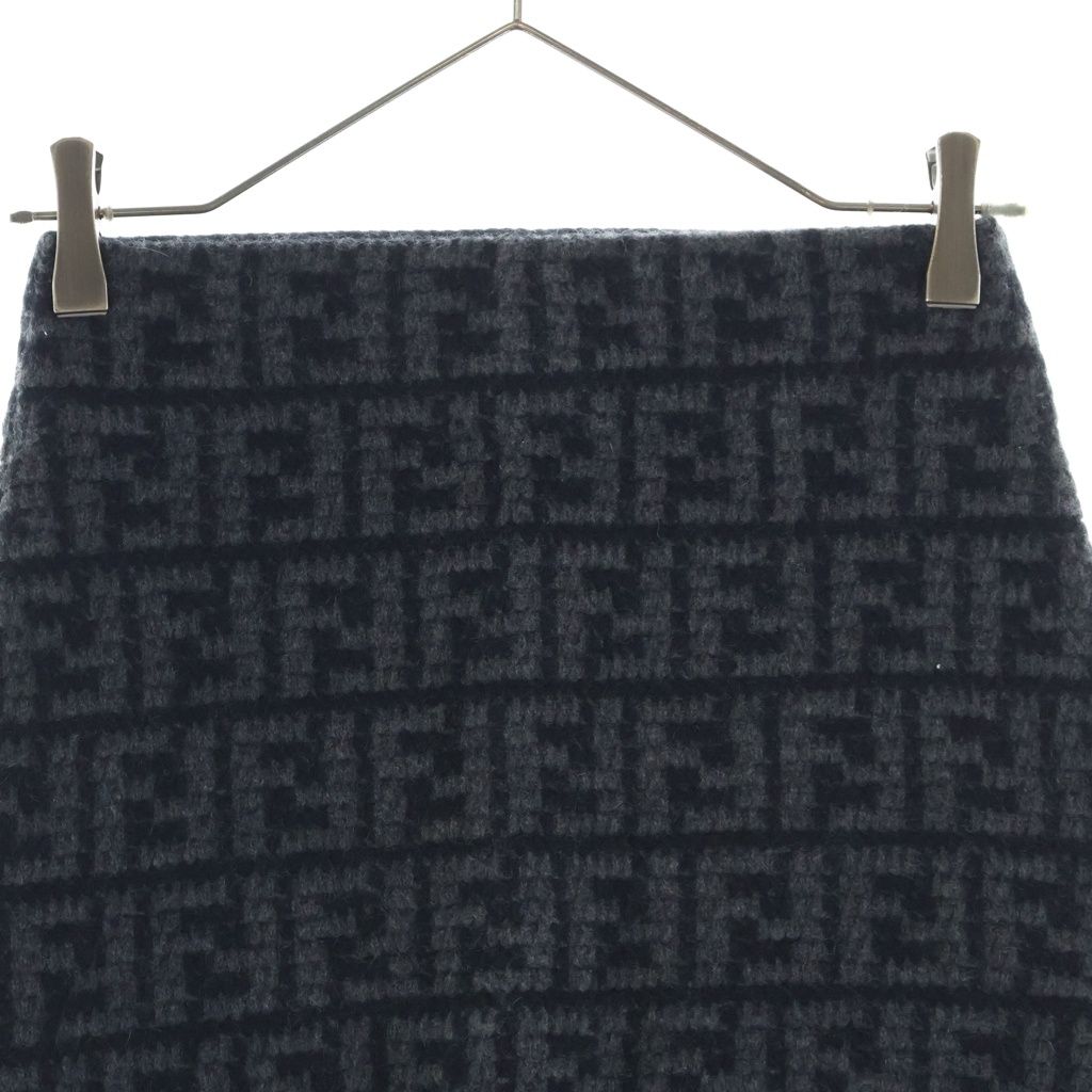 Fendi Zucca Skirt Black Cashmere — view 3