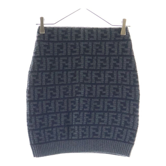 Fendi Zucca Skirt Black Cashmere