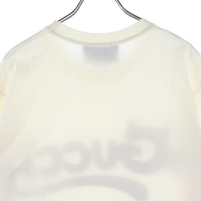 Gucci Cat Logo Short Sleeve Tee T-Shirt Cotton Rhinestone White — view 4