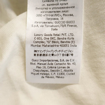 Gucci Cat Logo Short Sleeve Tee T-Shirt Cotton Rhinestone White — view 8
