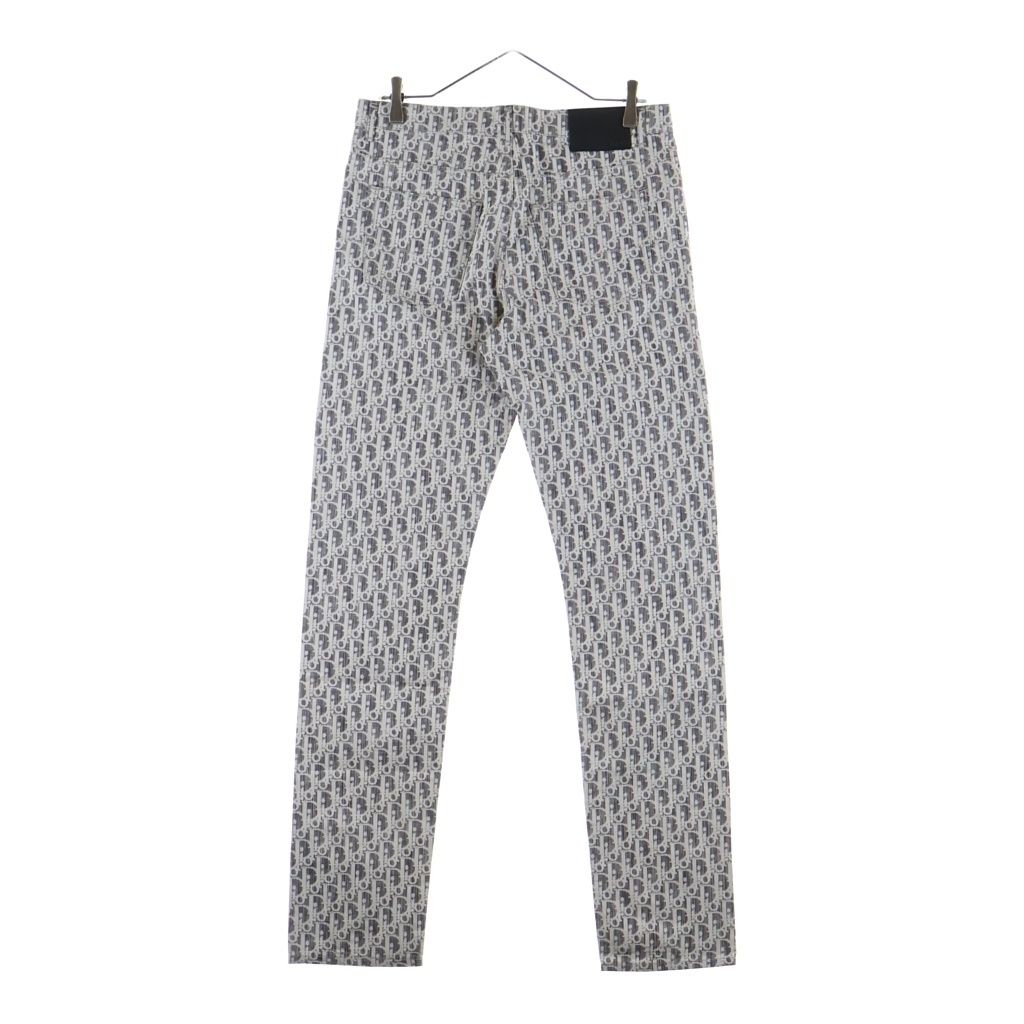 Dior Oblique Denim Pants Slim Fit All Over Print Gray — view 2