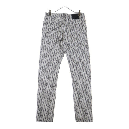 Dior Oblique Denim Pants Slim Fit All Over Print Gray — view 2